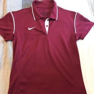 Nike golf shirt, maroon